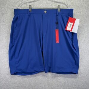 Redvanly Hanover Shorts Mens XL Blue 9in Golf Athletic Stretch Pockets
